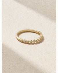 STONE AND STRAND - Slim Lattice Ring Aus 14 Karat Mit Diamanten - Lyst