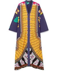 Etro Oversized-kaftan Aus Bedrucktem Crêpe De Chine Aus Seide - Mehrfarbig