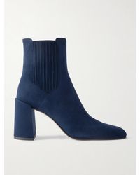 Gabriela Hearst - Luke Ankle Boots Aus Veloursleder - Lyst