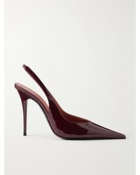 AMINA MUADDI - Anok 105 Patent Leather Slingback Pumps - Lyst