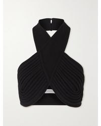 Gabriela Hearst - Eris Cropped Ribbed Merino Wool Halterneck Top - Lyst