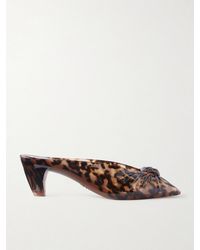 Chloé - Ruched Leopard-Print Tpu Mules - Lyst