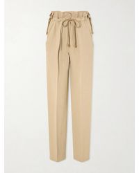 Isabel Marant - Sharon Pleated Linen And Silk-Blend Straight-Leg Pants - Lyst