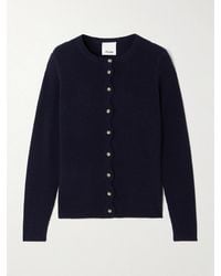 Allude - Scalloped Ribbed Wool And Cashmere-Blend Cardigan - Lyst