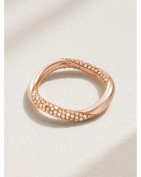 David Morris - Wave 18-Karat Rose Diamond Ring - Lyst