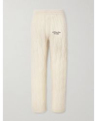 Sporty & Rich - Le Bristol Paris Faubourg Cable-Knit Cashmere And Wool-Blend Track Pants - Lyst