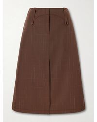 Tory Burch - Wool-Blend Knee-Length Skirt - Lyst