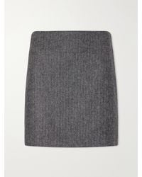 Blazé Milano - Coci Herringbone Wool-Blend Mini Skirt - Lyst