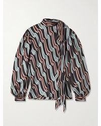 Gucci - Printed Silk Twill Shirt - Lyst