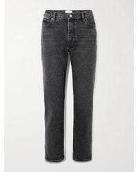 FRAME - The Borrowed Mid-Rise Straight-Leg Jeans - Lyst