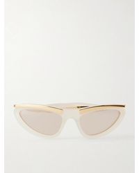 Bottega Veneta - Cat-Eye-Tone And Acetate Sunglasses - Lyst