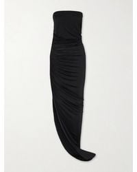 Rick Owens - Edfu Strapless Gathered Stretch-Jersey Gown - Lyst