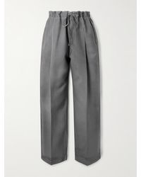 Maison Margiela - Hose Mit Weitem Bein Aus Einer Mohair-Wollmischung - Lyst