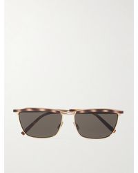 Saint Laurent - Joe D-Frame Tortoiseshell Acetate And-Tone Sunglasses - Lyst
