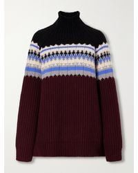 Dries Van Noten - Fair Isle Wool And Cashmere-Blend Turtleneck Sweater - Lyst