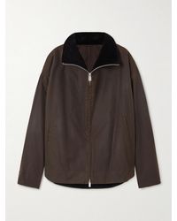 TOTEME - Corduroy-Trimmed Waxed Organic Cotton Jacket - Lyst