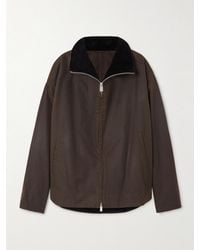 TOTEME - Corduroy-Trimmed Waxed Organic Cotton Jacket - Lyst