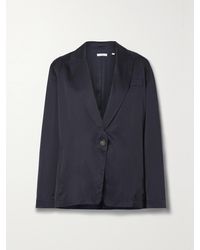 Vince - Silk And Cotton-Blend Habotai Blazer - Lyst