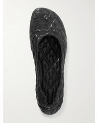Burberry - Ballerinas Aus Gestepptem Leder Mit Stickereien - Lyst