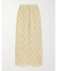 Calle Del Mar - Checked Woven Wide-Leg Pants - Lyst