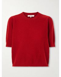 FRAME - The Gathered Honeycomb Cashmere Sweater - Lyst