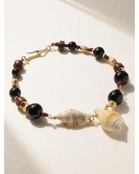 Tohum Design - Samsara-Plated, Leather, Shell, Onyx And Recycled-Glass Necklace - Lyst