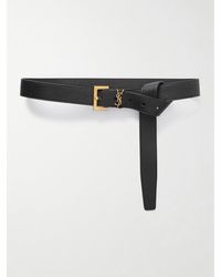 Saint Laurent - Cassandre Taillengürtel Aus Strukturiertem Leder Mit Verzierung Und Knotendetail - Lyst