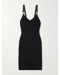 Givenchy - Embellished Ribbed-Knit Mini Dress - Lyst