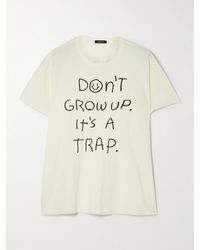 R13 - Don'T Grow Up Boy Printed Cotton-Jersey T-Shirt - Lyst