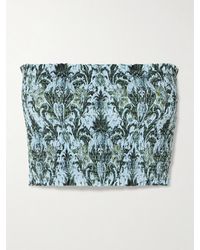 Faithfull the Brand - Elisa Shirred Printed Recycled Bikini Top - Lyst
