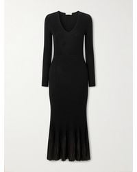 Ulla Johnson - Zeda Pleated Metallic Ribbed-Knit Midi Dress - Lyst