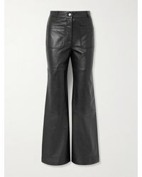 Victoria Beckham - Alina Leather Flared Pants - Lyst