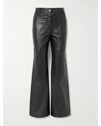Victoria Beckham - Alina Leather Flared Pants - Lyst