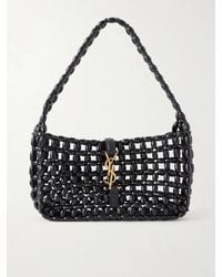 Saint Laurent - Le 5 À 7 Mini Leather-Trimmed Beaded Wood Shoulder Bag - Lyst