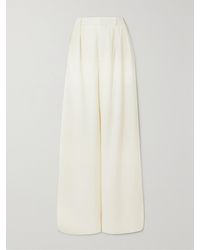 Wardrobe NYC - Pleated Grain De Poudre Wool Wide-Leg Pants - Lyst
