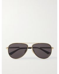 Bottega Veneta - Aviator-Style-Tone Sunglasses - Lyst