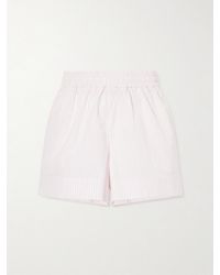 Suzie Kondi - Striped Cotton-Poplin Shorts - Lyst