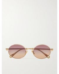 Chloé - Aly Oval-Frame-Tone Sunglasses - Lyst