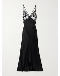 Kiki de Montparnasse - Dominique Cotton-Blend Lace And Silk Nightdress - Lyst