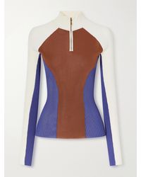 Zimmermann - Clash Ribbed Jersey Half-Zip Sweater - Lyst