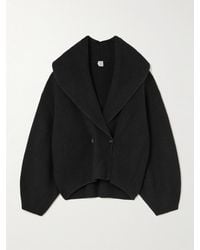 TOTEME - Oversized Ribbed Wool Cardigan - Lyst