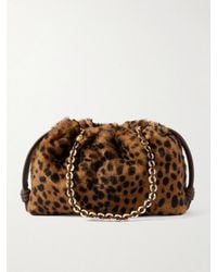 Loewe - Pochette En Peau Lainée À Imprimé Léopard Et À Finitions En Cuir Flamenco Medium - Lyst