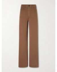 FRAME - Le Slim Palazzo Harbor Pocket High-Rise Wide-Leg Jeans - Lyst