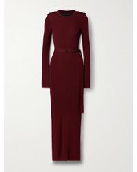 Proenza Schouler - Lauryn Belted Ribbed-Knit Maxi Dress - Lyst