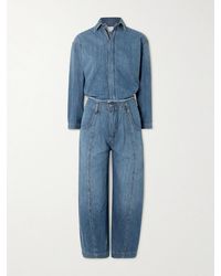 Rivet Utility - New Yorker Cropped Frayed Denim Jumpsuit - Lyst