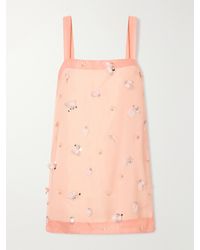 Jonathan Simkhai - Sumi Embellished Organza Mini Dress - Lyst