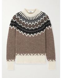Chloé - Fair Isle Alpaca, Merino Wool And Cashmere-Blend Sweater - Lyst