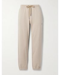 Moncler - Appliquéd Cotton-Jersey Tapered Track Pants - Lyst