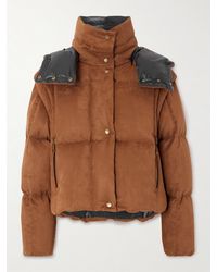 Moncler - Paterne Convertible Hooded Quilted Brushed-Moleskin Down Jacket - Lyst