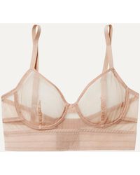 Else Bare Stretch-tulle Underwired Bra - Natural